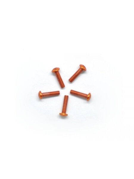 Alu Screw allen roundhead M3x12 Orange (7075) (5)