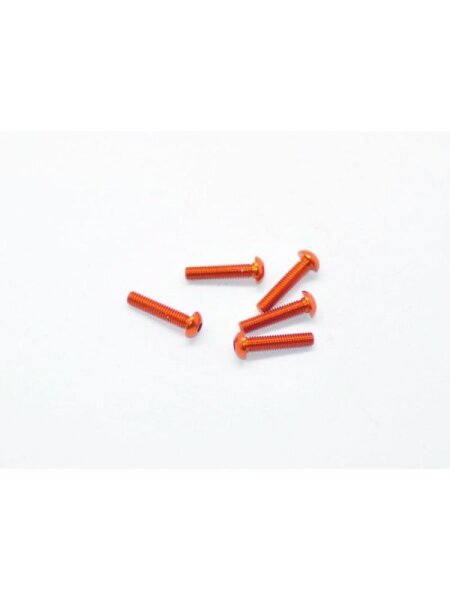 Alu Screw allen roundhead M3x14 Orange (7075) (5)