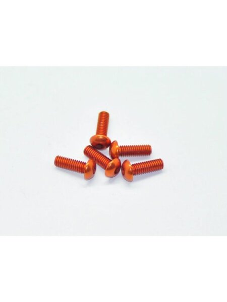 Alu Screw allen roundhead M4x12 Orange (7075) (5)