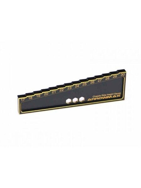 Chassis Ride Height Gauge 17 to 30mm for 1/8 Off-Road  Black