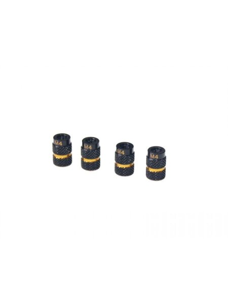 4MM Alu Nut For 1/10 Set-Up System Black Golden (4)