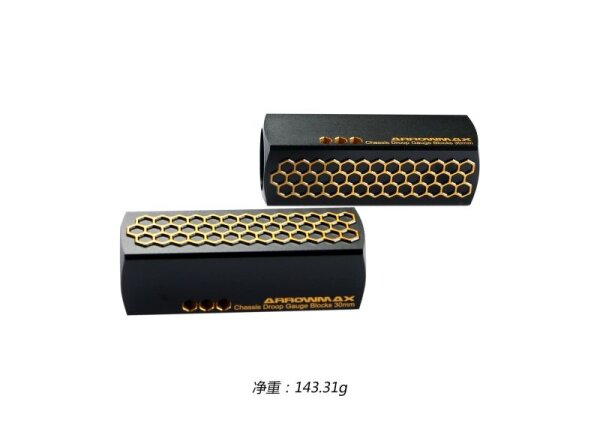 Chassis Droop Gauge Support Blocks 30mm 1/8 Off-Road  Black