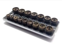 SET OF 16 ALU PINIONS 48DP WITH CADDY 15T ~ 30T