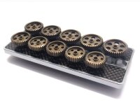 SET OF 10 ALU PINIONS 48DP WITH CADDY 31T ~ 40T