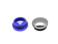 18MM ALUMINUM  END CAP - PURPLE & SILVER (2)