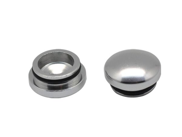 22MM ALUMINUM END CAP - SILVER (2)