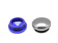 22MM ALUMINUM END CAP - PURPLE & SILVER (2)