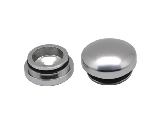18MM & 22MM ALUMINUM END CAP - SILVER (2)