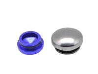 18MM PURPLE & 22MM SILVER ALUMINUM END CAP (2)