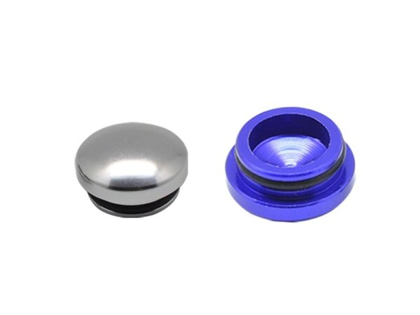 18MM SILVER & 22MM PURPLE ALUMINUM END CAP (2)