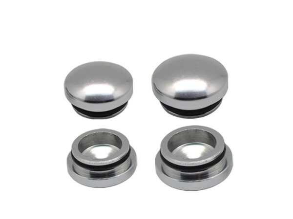 18MM & 22MM ALUMINUM END CAP - SILVER (4)