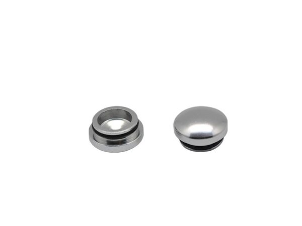 14MM ALUMINUM END CAP - SILVER (2)