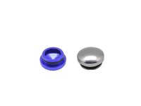 14MM ALUMINUM END CAP - PURPLE & SILVER (2)
