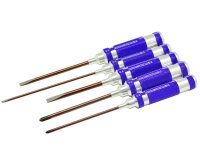 PHILLIPS SCREWDRIVER + FLAT HEAD SCREWDRIVER SET (5)