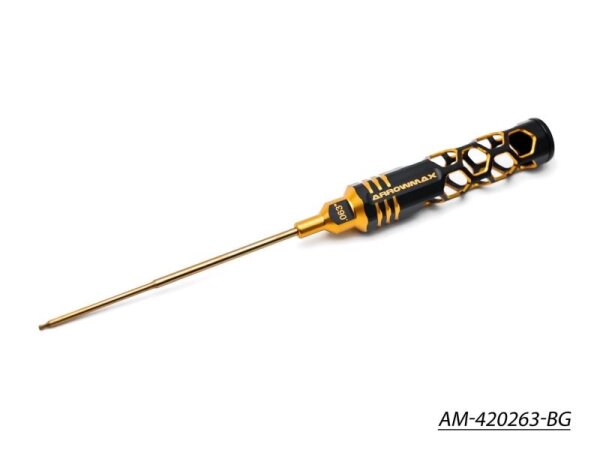 Ball Driver Hex Wrench .063 (1/16) X 120mm Black Golden