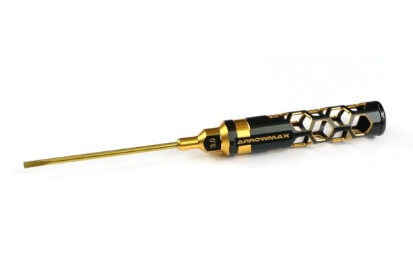 Flat Head Screwdriver 3.0 X 100mm Black Golden