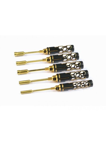 Nut Driver Set 3/16, 1/4 ,5/16, 11/32 & 3/8 X 100