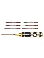 Combo Quick Drive Tip Caddy Set - Metric - 7 Pcs Black Gold
