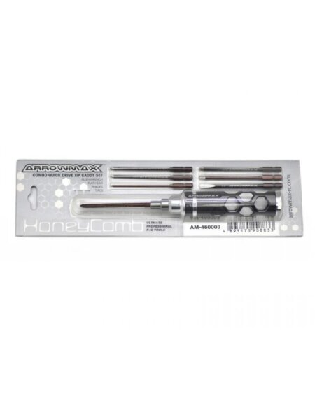 COMBO QUICK DRIVE TIP CADDY SET - US - 7 PCS Honeycomb