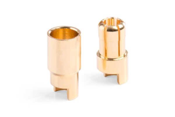 Goldkontakt Paar 6mm geschlitzt, kurz