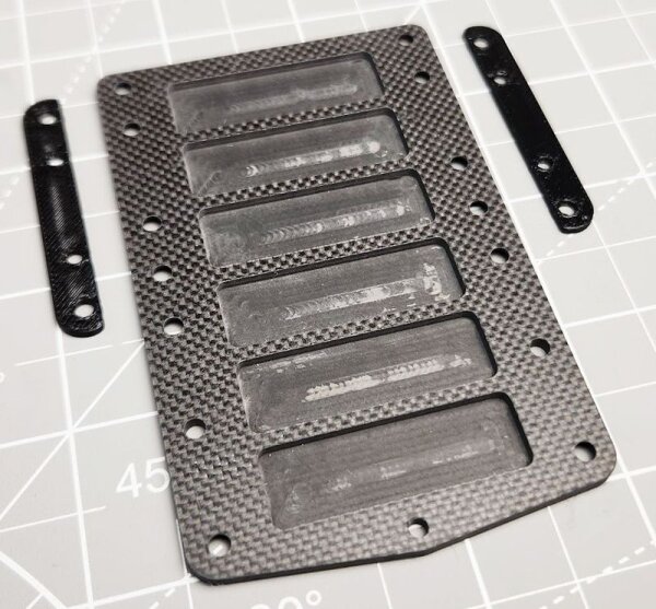 2,5mm Carbon Akku-Platte mit 1,5 mm Gewicht-Spacern