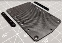 2,5mm Carbon Akku-Platte mit 1,5 mm Gewicht-Spacern