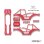 RAPTOR ALU FRAME KIT FOR SCX24 CRAWLERS - RED