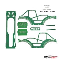 RAPTOR ALU FRAME KIT FOR SCX24 CRAWLERS - GREEN SEAFOAM