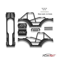 RAPTOR ALU FRAME KIT FOR SCX24 CRAWLERS - BLACK