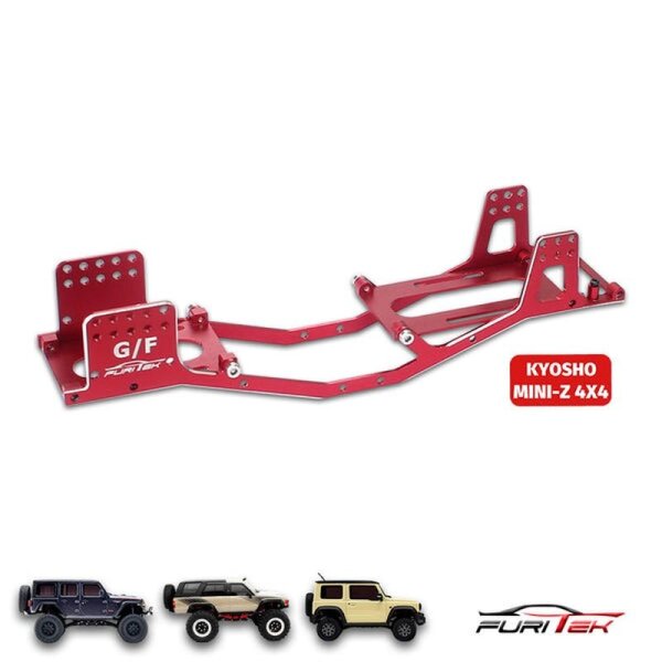 AKASHI ALU FRAME FOR KYOSHO 4X4 CRAWLERS - (RED)