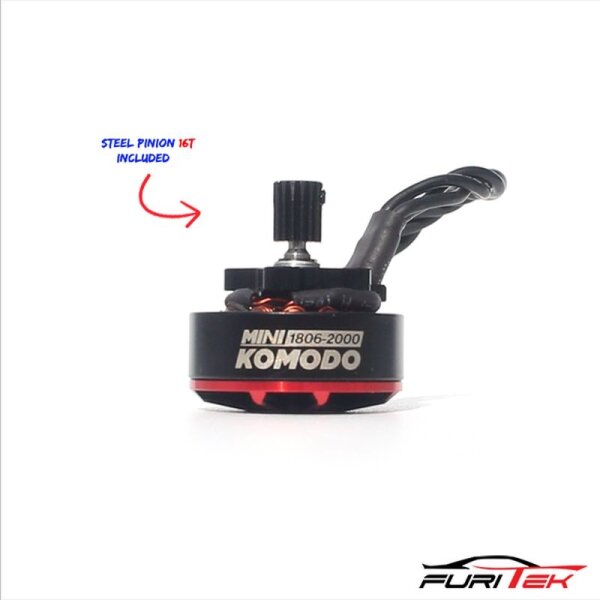 MINI KOMODO 1806-2500KV BL MOTOR +16T STEEL PINION SCX24