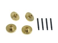 Verlängerte Radachsen +10mm mit Messing Radmitnehmer (56g)