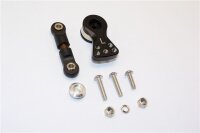 Aluminium Servohorn 25T m. Lenkstange schwarz