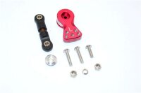 Aluminium Servohorn 25T m. Lenkstange rot