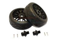 Alu-Sechskantadapter 13mm + Gummireifen auf Felgen