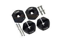 Hex-Adapter 12x7mm schwarz (4 Stk.)