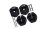 Hex-Adapter 12x9mm schwarz (4 Stk.)