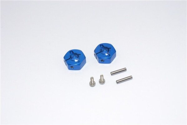 Aluminium Hex-Adapter hinten blau
