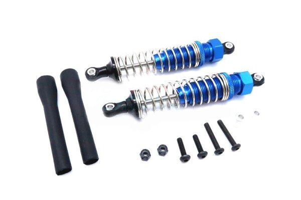 Aluminium Stoßdämpfer hinten 90mm blau
