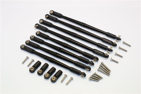 Aluminium Spurstangen Set schwarz