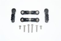 SLVR Aluminium Servohorn mit Spurstangen schwarz (2 Stk.)