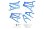 Aluminium Querlenker Set komplett v/h blau