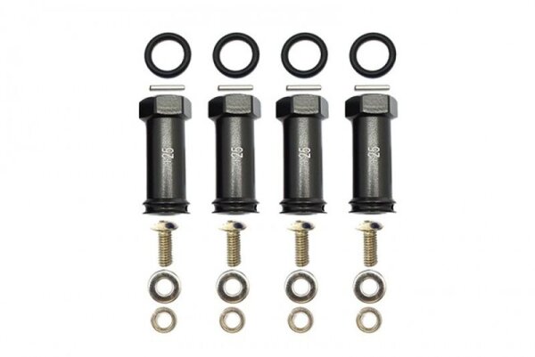 Aluminium Hex Adapter eloxiert +25mm schwarz