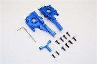 Aluminium Getriebebox eloxiert vorn blau