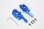 Aluminium Getriebebox eloxiert hinten blau