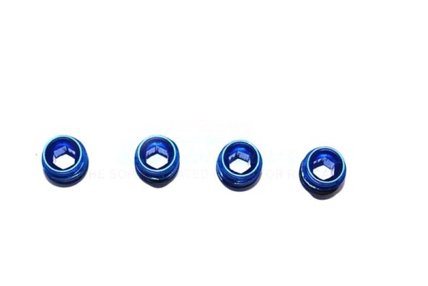 Aluminium Pivotball Muttern eloxiert blau (4 Stk.)