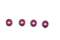 Aluminium Pivotball Muttern eloxiert rot (4 Stk.)