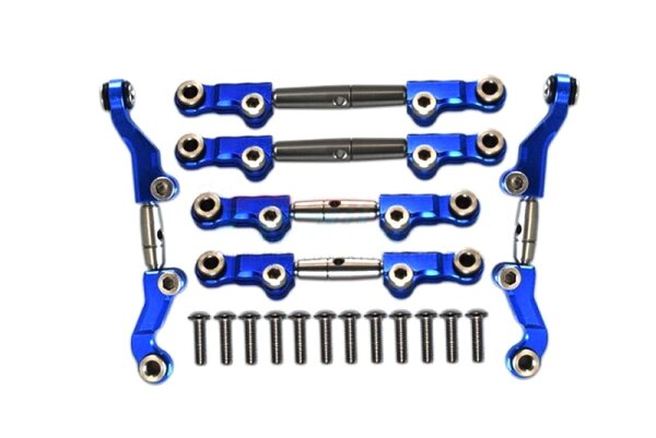 ALUMINUM+STAINLESS STEEL ADJUSTABLE TIE RODS - 18PC SET