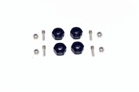Aluminium Hex Adapter 14x7mm schwarz (4 Stk.)
