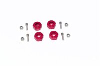 Aluminium Hex Adapter 14x7mm rot (4 Stk.)